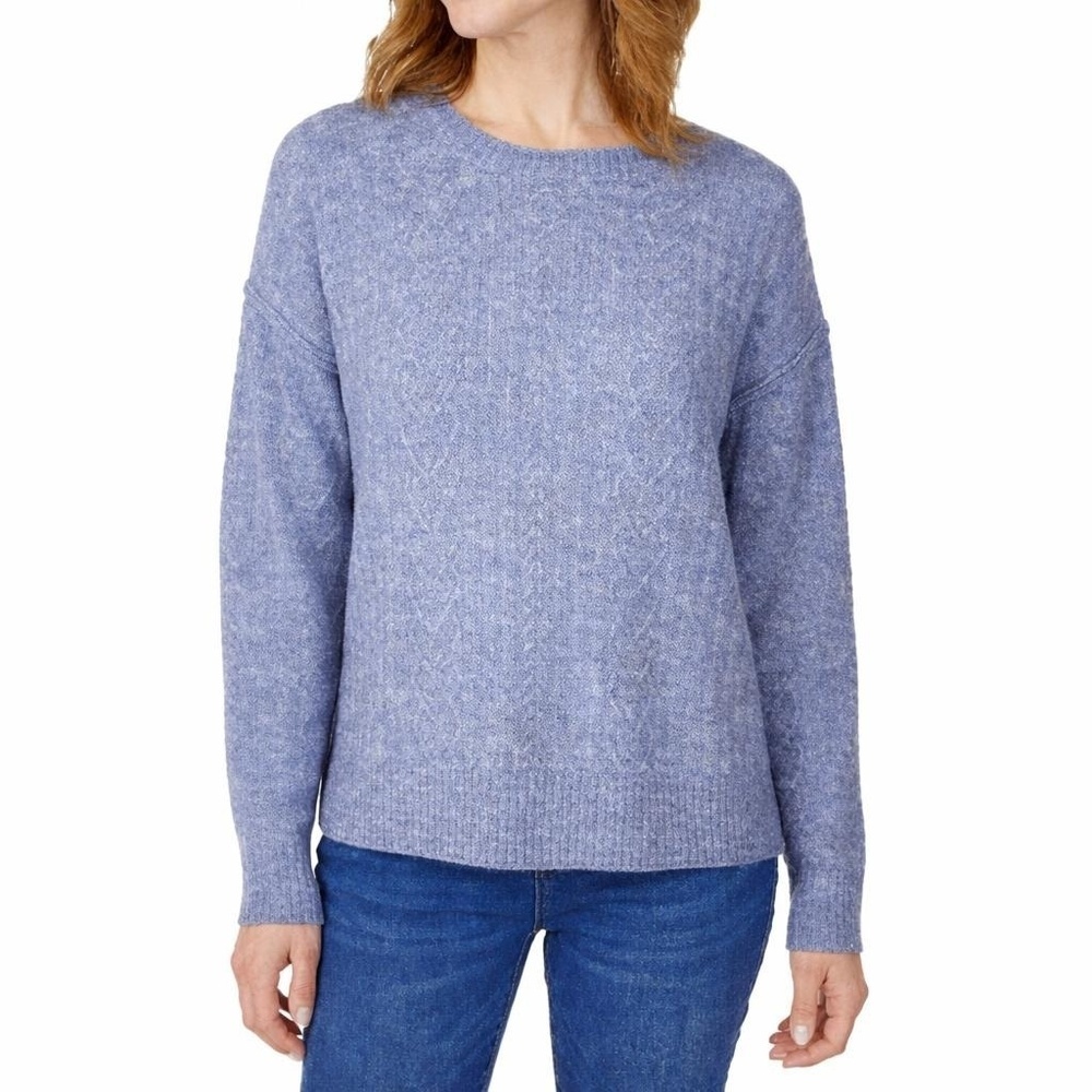 Legendary Outfitters Women's L Cozy Cable Knit Sweater Blue H0859